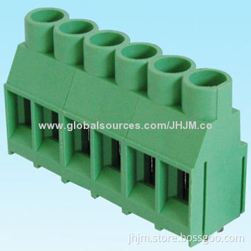 Terminal Connector, Screw Type, 6.35/9.52/7.62mm Pitch Option/2-24-pin/Straight/Machine PCB Mounting